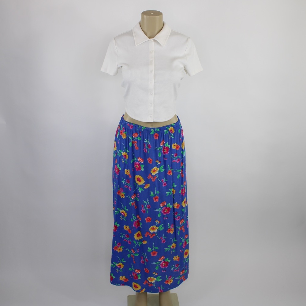 90s Vintage Two Twenty floral print skirt
